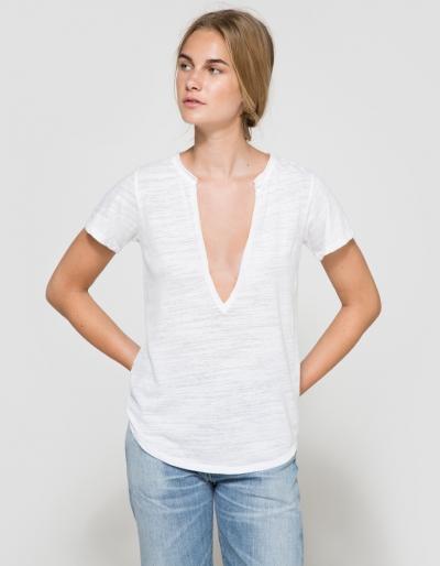 Lna Raw Cut Tee In White