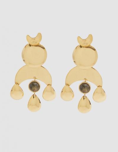 Lizzie Fortunato Buddha Chandelier Earrings