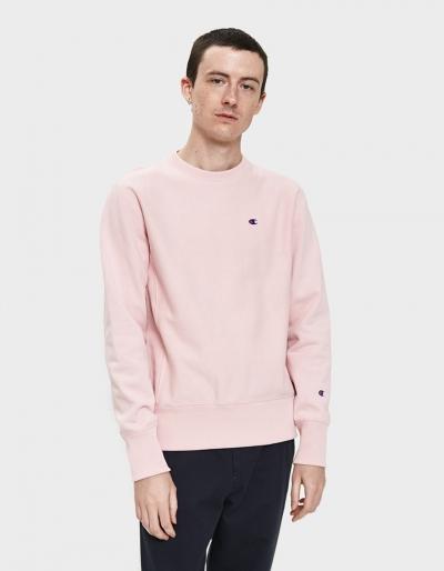 Champion Reverse Weave Rw Crewneck Sweatshirt In Rose