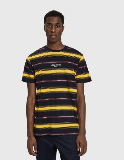 Wood Wood S/s Perry T-shirt In Yellow
