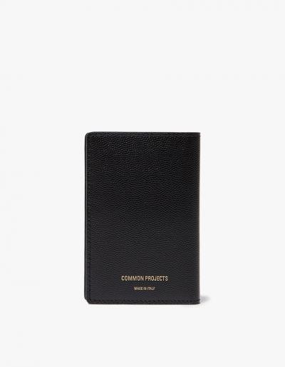 Common Projects Folio Wallet In Black Grain