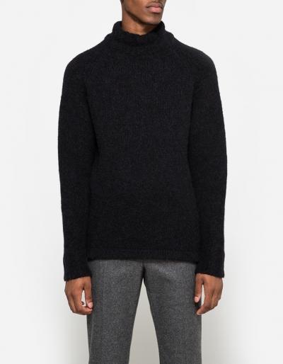 Our Legacy Raglan Turtleneck Black Needled