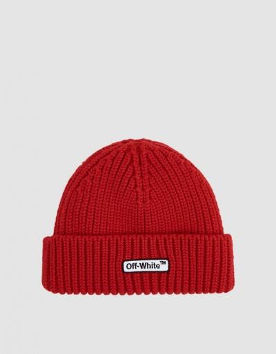 Off-white Knit Logo Patch Beanie