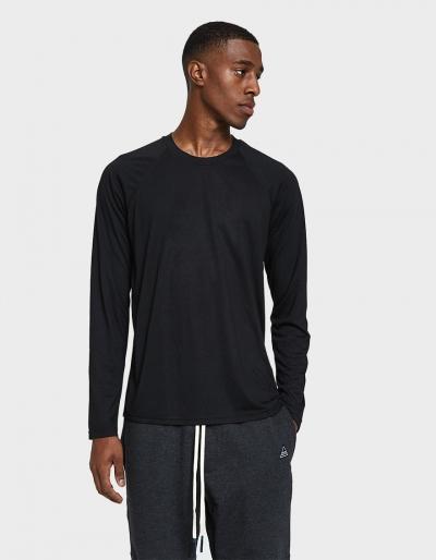 Brandblack Raglan Tech Tee In Black