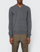 Comme Des Gar Ons Play Play V-neck Pullover In Grey