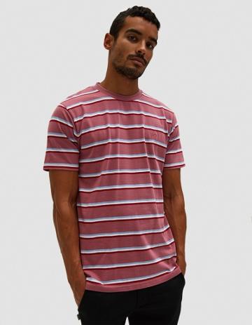 Polar Skate Co. Striped Tee In Dusty Rose