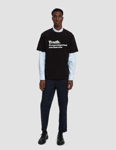 Sacai S/s Truth T-shirt In Black