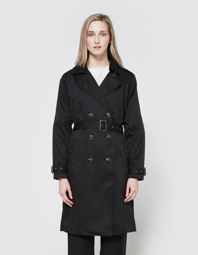 Stelen Trench Coat In Black