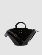 Trademark Small Patent Leather Basket Bag With Insert