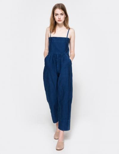Caron Callahan Betthany Jumpsuit In Indigo