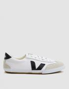 Veja Volley Canvas Sneaker In White/black
