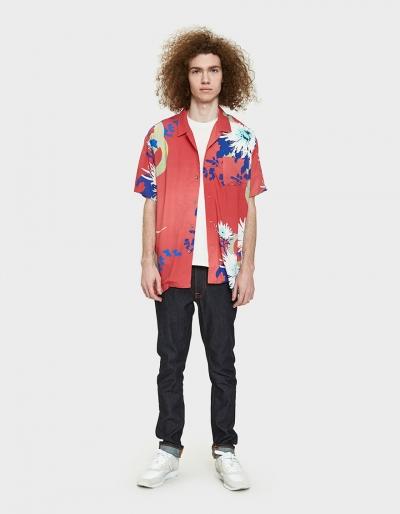 Double Rainbouu Daisy Cutter Hawaiian Shirt In Hot Pink