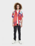 Double Rainbouu Daisy Cutter Hawaiian Shirt In Hot Pink