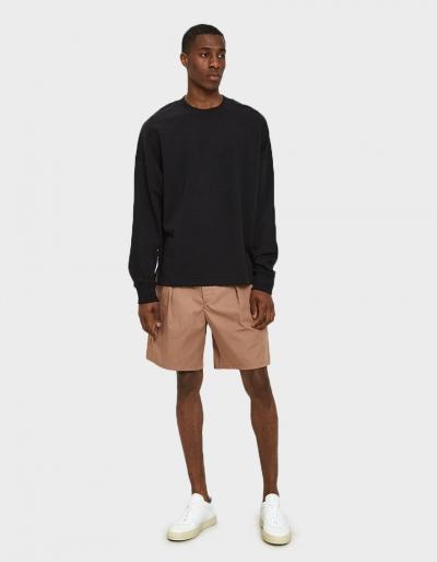 Lemaire Elasticated Shorts In Rosewood