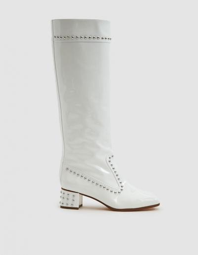 Maryam Nassir Zadeh Kiki Boot In White Patent