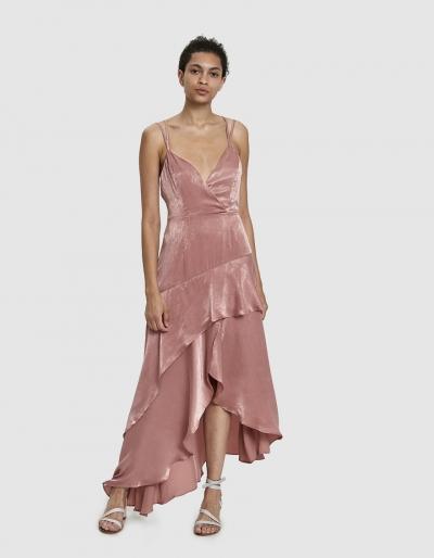 Stelen Olbia Cross-back Asymmetric Dress