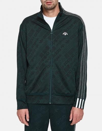 Adidas X Alexander Wang Aw Jacquard Track Top In Green Night