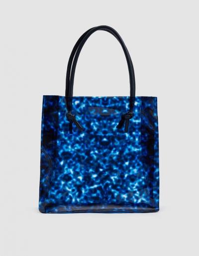 Maryam Nassir Zadeh Anaise Tote Bag In Navy Tortoise