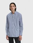 Comme Des Gar Ons Shirt Forever Blue Stripe Button Up