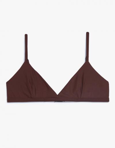 Matteau Swim Tri Crop Top In Cocoa