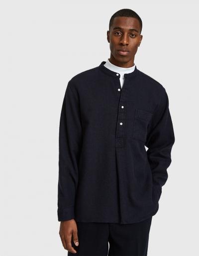 Beams Plus Band Collar Pullover Linen
