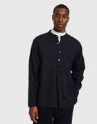 Beams Plus Band Collar Pullover Linen