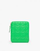 Comme Des Gar Ons Embossed Box Wallet In Green