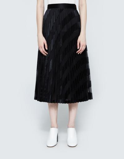 Off-white Black Striped Plisse