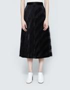 Off-white Black Striped Plisse