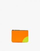 Comme Des Gar Ons Wallet Super Fluo Leather Sa8100sf In Orange/pink