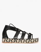 Loeffler Randall Gladiator Flatform In Black