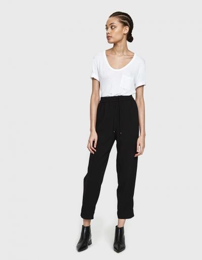 T By Alexander Wang Satin Back Crepe Pull Pants