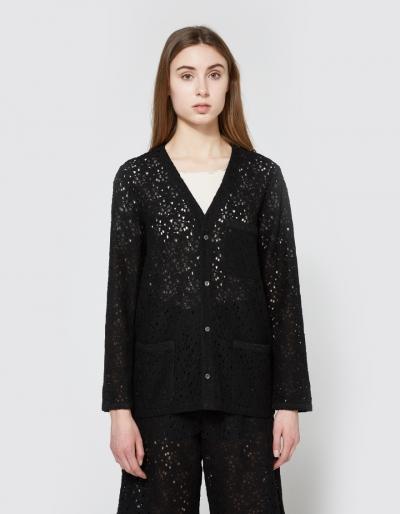 6397 Lace Collarless Blazer