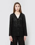 6397 Lace Collarless Blazer