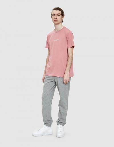 Aim  Leon Dore Logo Tee In Dusty Pink