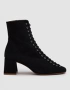 By Far Shoes Becca Suede Ankle Boot In Black