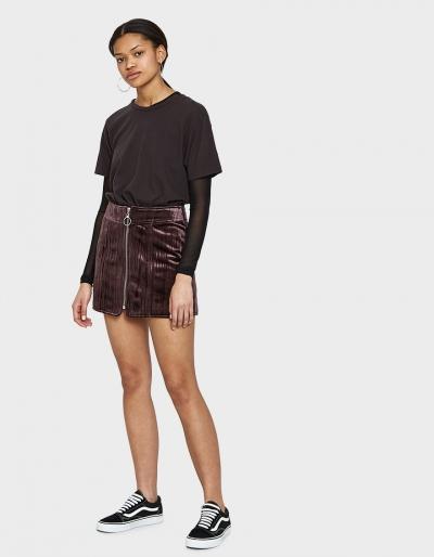 Stelen Taix Skirt In Eggplant