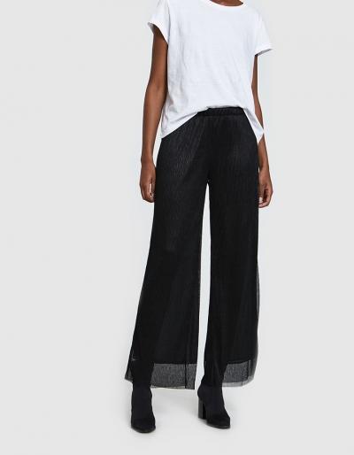 Just Female Shimmer Quint Pants In Black