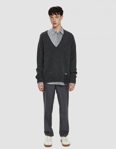 Maison Margiela Gauge 5 Destroyed V-neck