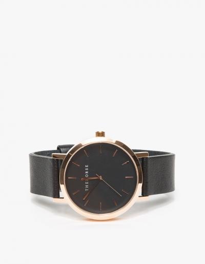 The Horse Rose Gold/black Band Watch
