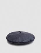 Rachel Comey Lyong Beret In Navy Coated Wool