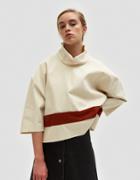 Ashley Rowe Red And White Turtleneck