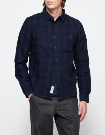 Native Youth Indigo Woven Denim Check