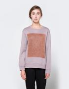 Correll Correll Metallic Knit Sweater In