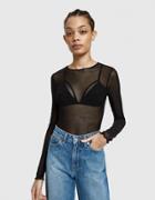 Which We Want Mesh Bodysuit In Black
