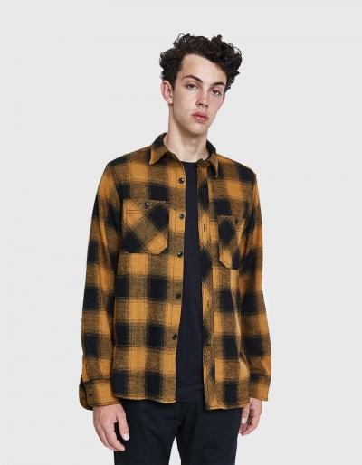 Rogue Territory Bm Shirt In Gold Plaid