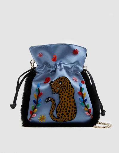 Les Petits Joueurs Nano Trilly Cheetah Flower Pouch