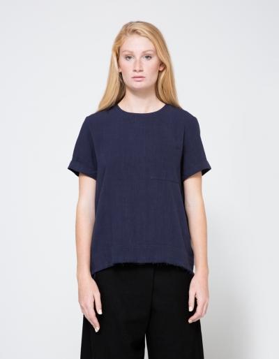 Stelen Box Top In Navy