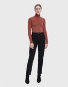 Farrow Chanice Turtleneck Tee In Terracotta