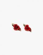 Trademark Small Rosebud Earring In Red